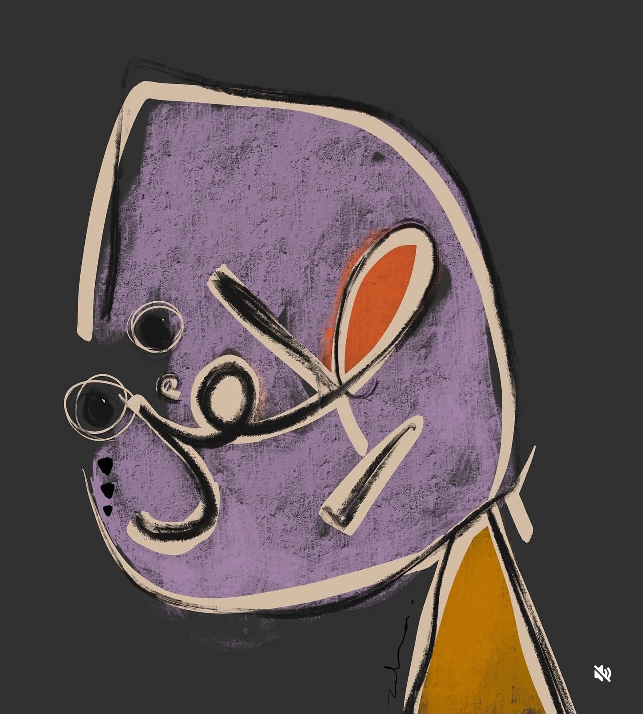T’ifl by Zoha Abdulsater — hybrid media on museum cotton paper